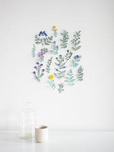 herbier mural fleurs en papier