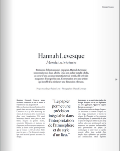 Home magazine Hannah Levesque maquette lieu d'exception